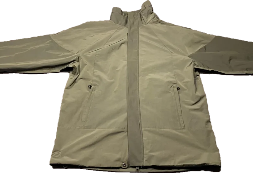 NEST-TEX jacket in military green, laid flat